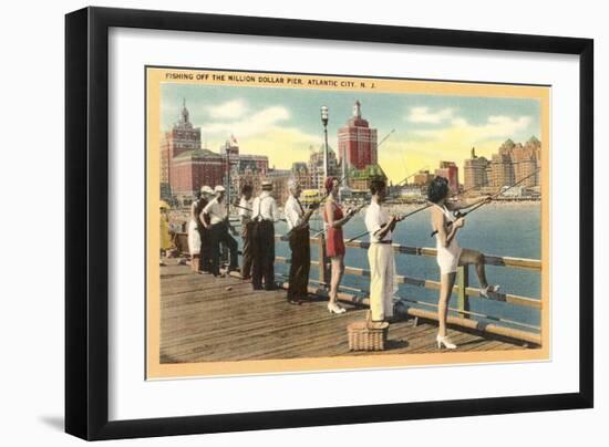 Fishing Pier, Atlantic City, New Jersey-null-Framed Art Print