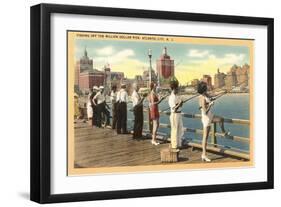 Fishing Pier, Atlantic City, New Jersey-null-Framed Art Print