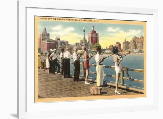 Fishing Pier, Atlantic City, New Jersey-null-Framed Art Print