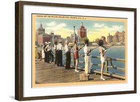 Fishing Pier, Atlantic City, New Jersey-null-Framed Art Print