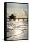 Fishing Pier Fort Myers Beach at Sunset - Florida-Philippe Hugonnard-Framed Stretched Canvas