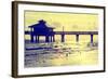 Fishing Pier Fort Myers Beach at Sunset - Florida-Philippe Hugonnard-Framed Photographic Print