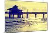 Fishing Pier Fort Myers Beach at Sunset - Florida-Philippe Hugonnard-Mounted Photographic Print