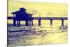 Fishing Pier Fort Myers Beach at Sunset - Florida-Philippe Hugonnard-Stretched Canvas