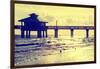 Fishing Pier Fort Myers Beach at Sunset - Florida-Philippe Hugonnard-Framed Photographic Print