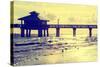 Fishing Pier Fort Myers Beach at Sunset - Florida-Philippe Hugonnard-Stretched Canvas