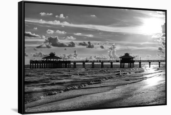 Fishing Pier Fort Myers Beach at Sunset - Florida-Philippe Hugonnard-Framed Stretched Canvas