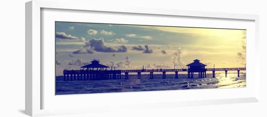 Fishing Pier Fort Myers Beach at Sunset - Florida-Philippe Hugonnard-Framed Photographic Print