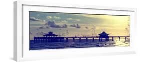 Fishing Pier Fort Myers Beach at Sunset - Florida-Philippe Hugonnard-Framed Photographic Print