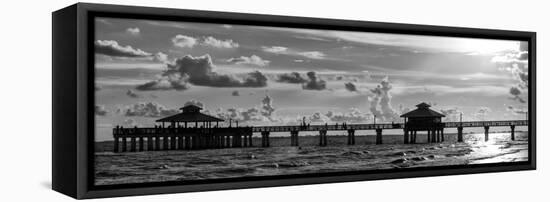 Fishing Pier Fort Myers Beach at Sunset - Florida-Philippe Hugonnard-Framed Stretched Canvas