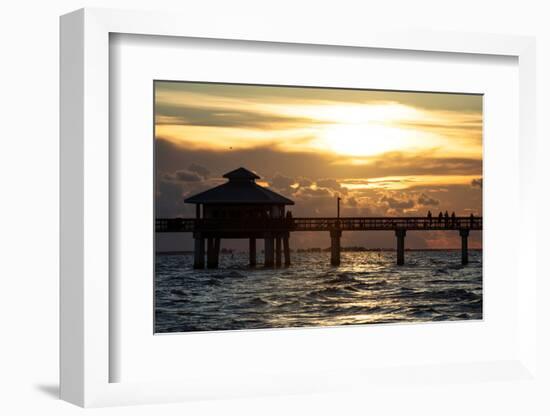 Fishing Pier Fort Myers Beach at Sunset-Philippe Hugonnard-Framed Photographic Print