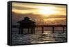 Fishing Pier Fort Myers Beach at Sunset-Philippe Hugonnard-Framed Stretched Canvas