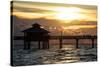 Fishing Pier Fort Myers Beach at Sunset-Philippe Hugonnard-Stretched Canvas