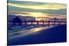 Fishing Pier Fort Myers Beach at Sunset-Philippe Hugonnard-Stretched Canvas