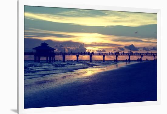 Fishing Pier Fort Myers Beach at Sunset-Philippe Hugonnard-Framed Photographic Print