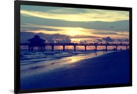 Fishing Pier Fort Myers Beach at Sunset-Philippe Hugonnard-Framed Photographic Print