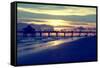 Fishing Pier Fort Myers Beach at Sunset-Philippe Hugonnard-Framed Stretched Canvas