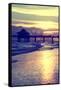 Fishing Pier Fort Myers Beach at Sunset-Philippe Hugonnard-Framed Stretched Canvas