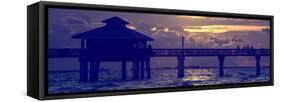 Fishing Pier Fort Myers Beach at Sunset-Philippe Hugonnard-Framed Stretched Canvas