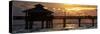 Fishing Pier Fort Myers Beach at Sunset-Philippe Hugonnard-Stretched Canvas