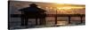 Fishing Pier Fort Myers Beach at Sunset-Philippe Hugonnard-Stretched Canvas