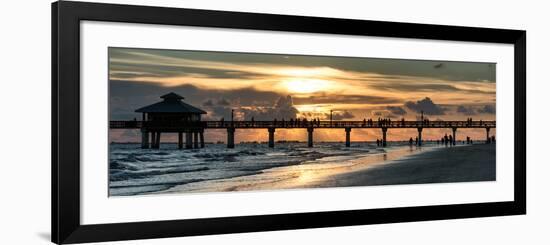 Fishing Pier Fort Myers Beach at Sunset-Philippe Hugonnard-Framed Photographic Print