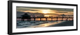 Fishing Pier Fort Myers Beach at Sunset-Philippe Hugonnard-Framed Premium Photographic Print