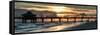 Fishing Pier Fort Myers Beach at Sunset-Philippe Hugonnard-Framed Stretched Canvas