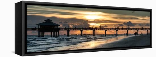 Fishing Pier Fort Myers Beach at Sunset-Philippe Hugonnard-Framed Stretched Canvas