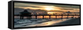 Fishing Pier Fort Myers Beach at Sunset-Philippe Hugonnard-Framed Stretched Canvas