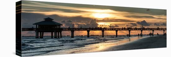 Fishing Pier Fort Myers Beach at Sunset-Philippe Hugonnard-Stretched Canvas