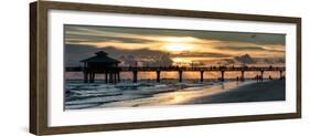 Fishing Pier Fort Myers Beach at Sunset-Philippe Hugonnard-Framed Photographic Print