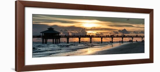 Fishing Pier Fort Myers Beach at Sunset-Philippe Hugonnard-Framed Photographic Print