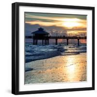 Fishing Pier Fort Myers Beach at Sunset-Philippe Hugonnard-Framed Photographic Print