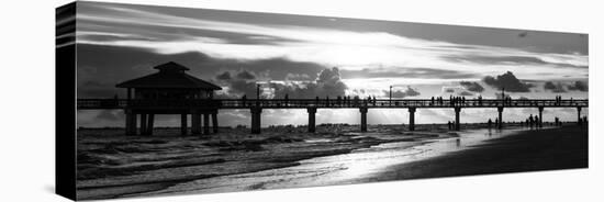 Fishing Pier Fort Myers Beach at Sunset-Philippe Hugonnard-Stretched Canvas