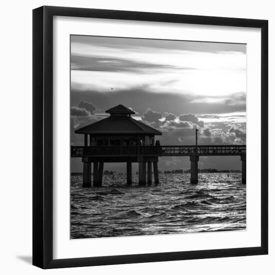 Fishing Pier Fort Myers Beach at Sunset-Philippe Hugonnard-Framed Photographic Print