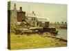 Fishing Pier-John Joseph Enneking-Stretched Canvas