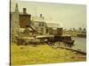 Fishing Pier-John Joseph Enneking-Stretched Canvas