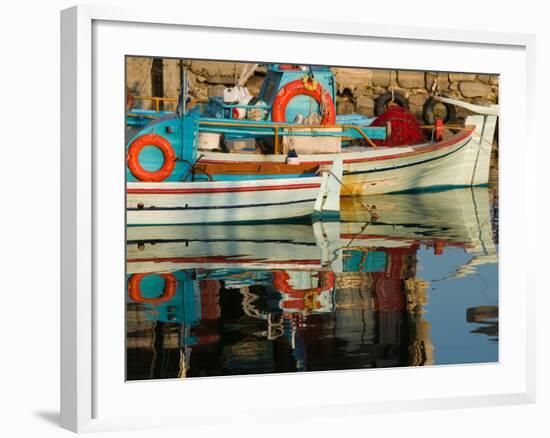 Fishing Port, Lesvos, Mithymna, Northeastern Aegean Islands, Greece-Walter Bibikow-Framed Photographic Print