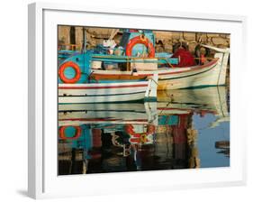 Fishing Port, Lesvos, Mithymna, Northeastern Aegean Islands, Greece-Walter Bibikow-Framed Photographic Print