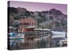 Fishing Port, Lesvos, Mithymna, Northeastern Aegean Islands, Greece-Walter Bibikow-Stretched Canvas