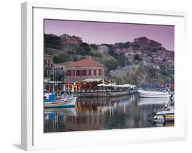 Fishing Port, Lesvos, Mithymna, Northeastern Aegean Islands, Greece-Walter Bibikow-Framed Photographic Print