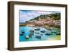 Fishing Port of Mousehole Village, Cornwall, England-Xantana-Framed Photographic Print