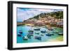 Fishing Port of Mousehole Village, Cornwall, England-Xantana-Framed Photographic Print