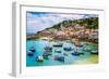 Fishing Port of Mousehole Village, Cornwall, England-Xantana-Framed Photographic Print