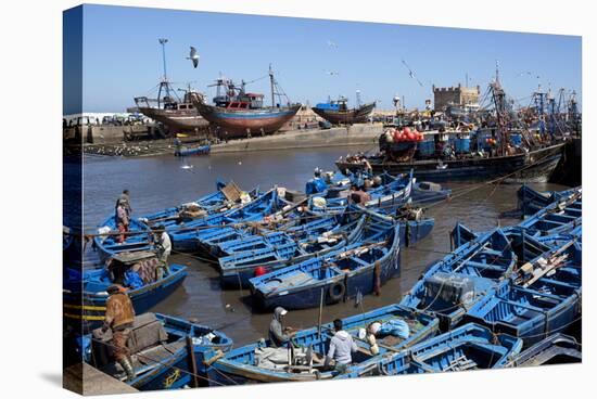 Fishing Port with Traditional Boats in Front of the Old Fort-Stuart Black-Stretched Canvas