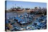 Fishing Port with Traditional Boats in Front of the Old Fort-Stuart Black-Stretched Canvas