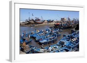 Fishing Port with Traditional Boats in Front of the Old Fort-Stuart Black-Framed Photographic Print