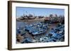 Fishing Port with Traditional Boats in Front of the Old Fort-Stuart Black-Framed Photographic Print