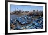 Fishing Port with Traditional Boats in Front of the Old Fort-Stuart Black-Framed Photographic Print